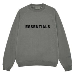 Fear of God Essentials Silicone Letter Crew Neck Pullover Sweatshirt